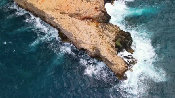 Αεροφωτογραφία Του Κόλπου Anchor Από Drone Mellieha Μάλτα — Αρχείο Βίντεο
