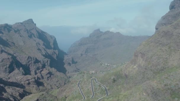 Nad Hlavou Letecký Výhled Silnici Mount Teide Letním Dni Tenerife — Stock video