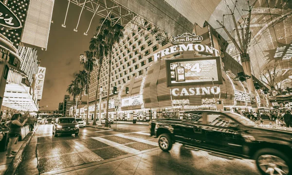 Las Vegas Juin 2018 Downtown Las Vegas Fremont Street Nuit — Photo