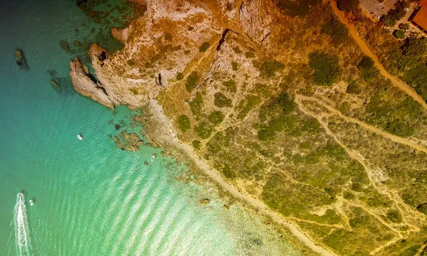 Luftaufnahme Der Italienischen Küste Der Sommersaison Kalabrien Vom Himmel — Stockfoto