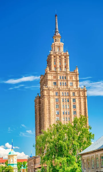 Gebäude Der Lettischen Akademie Der Wissenschaften Stadtzentrum Von Riga Lettland — Stockfoto