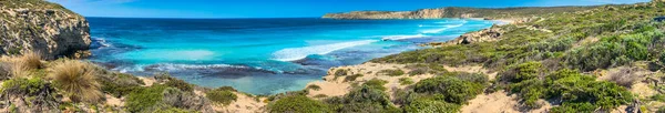 潘宁顿湾海滩 阳光普照的袋鼠岛全景 澳大利亚 — 图库照片