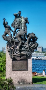 Oslo, Norveç. güzel bir şehir Mimarlık ve renkleri yaz sezonu.