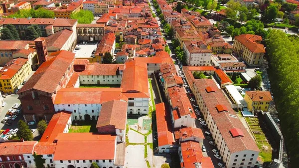 Aerial View Lucca Cityscape Spring Season Tuscany Italy — Stock Photo, Image