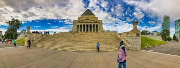 Melbourne Austrálie Září 2018 Panoramatický Pohled Svatyni Památky Slunečného Rána — Stock fotografie