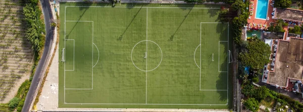 Campo Fútbol Campo Vista Aérea Desde Dron —  Fotos de Stock