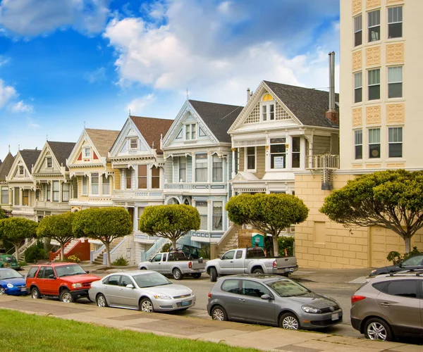 Painted Ladies San Francisco California Sunset — Stock Photo, Image