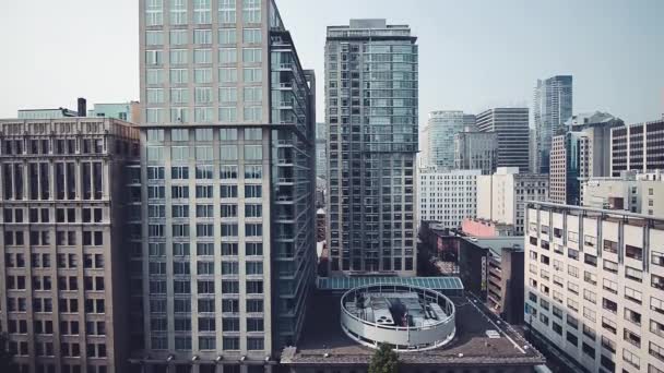 Vancouver Canada August 2017 Flygfoto Över Centrum Vancouver Från Extern — Stockvideo