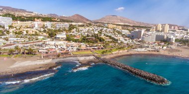Playa del Bobo ve Costa Adeje kıyıları Tenerife, Kanarya Adaları