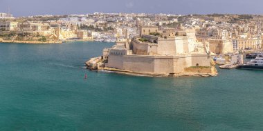Valletta, Malta - 20 Nisan 2022: Üç Adanın Panoramik Manzarası.
