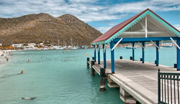 Schöne Küste Von Saint Maarten Niederländische Antillen — Stockfoto