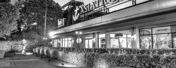 Bangkok Thailand January 5Th 2020 Asiatique Riverfront Street Sign Sunset — Stockfoto