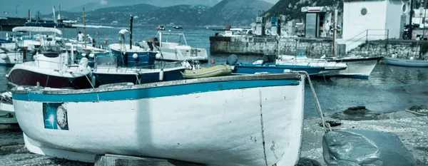 Wooden Boats Small Port Capri Italy — стоковое фото