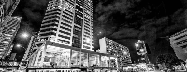 Auckland New Zealand August 2018 Night View City Streets Port — Stock Photo, Image