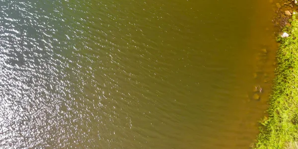 Letecký Výhled Jezero Létě — Stock fotografie