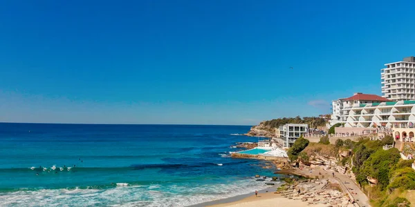 Increíble Vista Aérea Del Paisaje Bondi Beach Sydney Australia Mirador — Foto de Stock