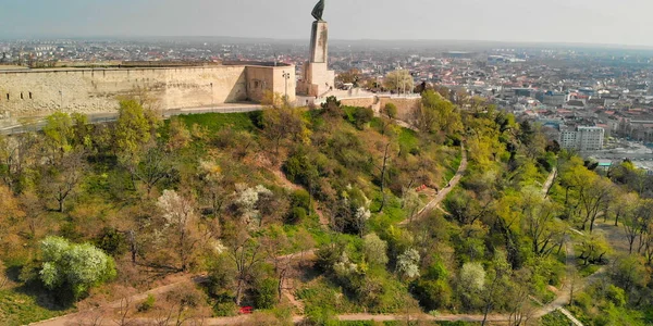 Utsikt Över Budapests Skyline Och Stadens Citadell — Stockfoto
