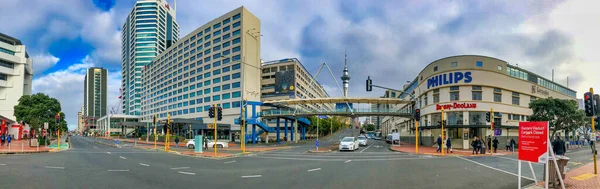 Auckland New Zealand August 2018 Downtown Auckland Panoramic 360 Degrees — Stock Photo, Image