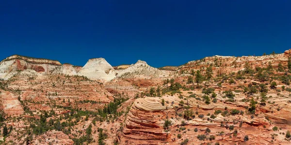 Paesaggio Naturale Del Parco Nazionale Zion Usa Veduta Aerea Montagne — Foto Stock