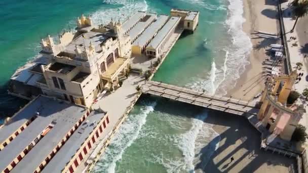 Вид Воздуха Пляж Побережье Монделло Сицилии Италия — стоковое видео