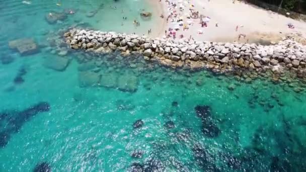 Veduta Aerea Aerea Della Costa Capri Drone Italia Nella Stagione — Video Stock