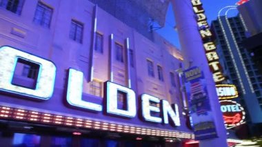 Las Vegas, Nevada - Haziran 2018 Geceleri Las Vegas şehir merkezi.