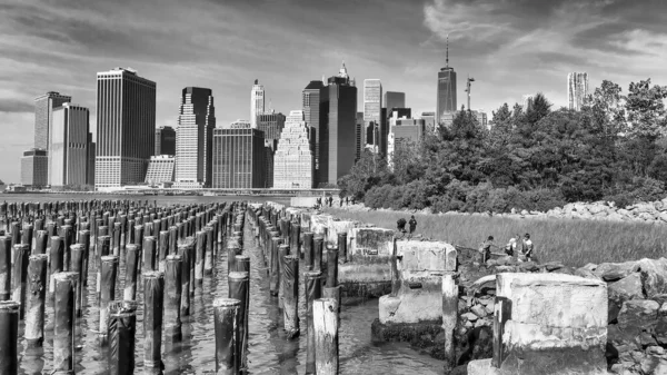 Lägre Manhattan Skyline Från Brooklyn — Stockfoto