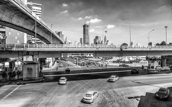 Bangkok Thailandia Dicembre 2019 Traffico Lungo Strade Cittadine — Foto Stock