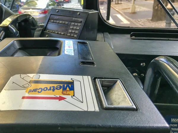 New York City October 2015 Metrocard Machine City Bus — Stock Photo, Image