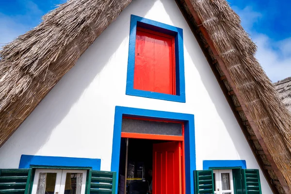 Isola Madeira Paesaggio Rurale Tradizionale Villaggio Casa Portogallo Città Santana — Foto Stock