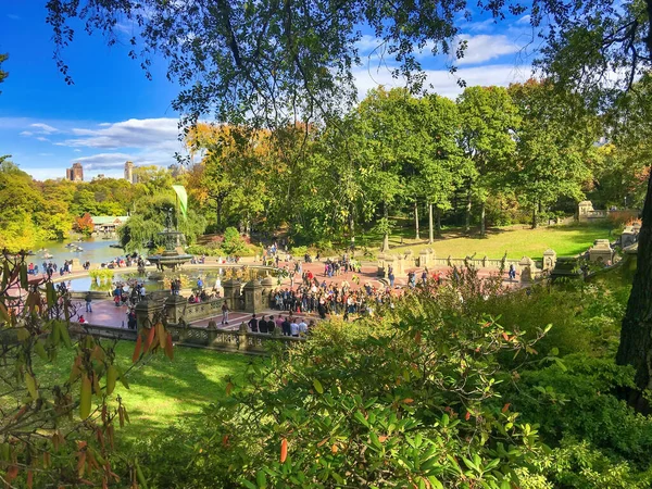 New York City October 2015 Tourists Locals Enjoy Central Park — Stock Photo, Image