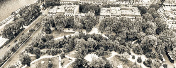 Vanuit Lucht Uitzicht Parijs Vanuit Eiffeltoren — Stockfoto