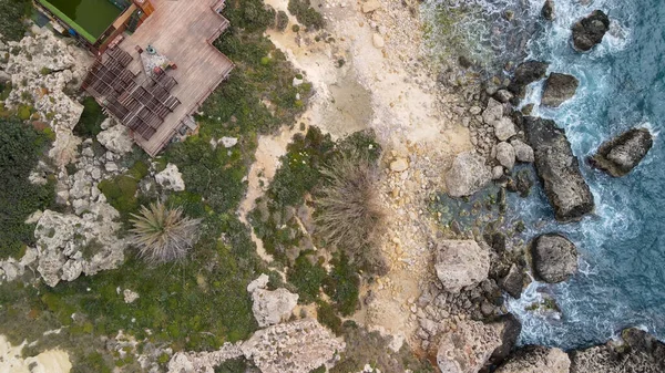 Mellieha Malta Daki Temel Reis Köyü Nün Havadan Görünüşü — Stok fotoğraf