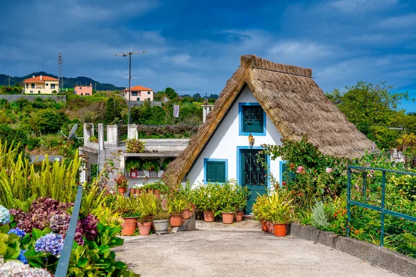 Isla Madeira Rural Tradicional Casa Pueblo Paisaje Portugal Ciudad Santana — Foto de Stock