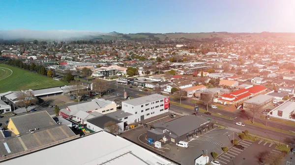Rotorua Nový Zéland Září 2018 Letecký Pohled Odpočítávací Supermarket Parkoviště — Stock fotografie