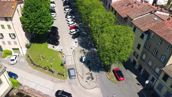 Vue Aérienne Paysage Urbain Lucques Printemps Toscane Italie — Photo