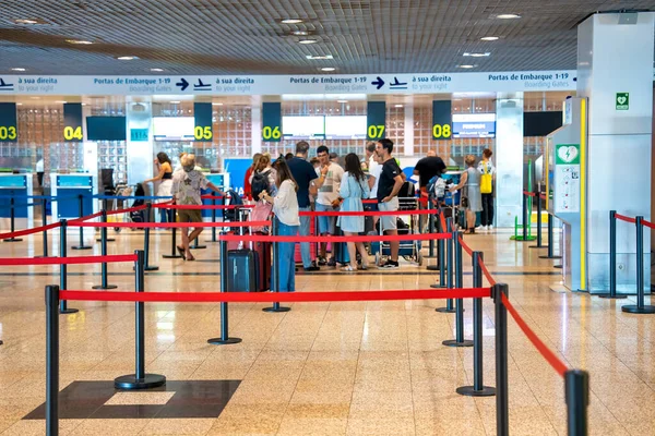 Madeira Portugal September 2022 Passengers Airport Checkin — Stock Photo, Image