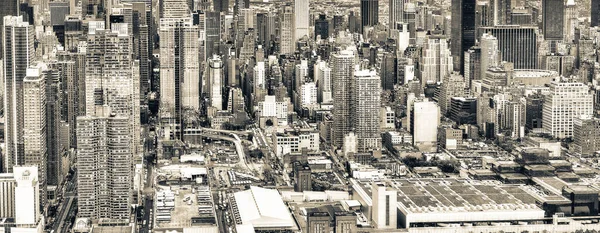 西边的曼哈顿 从直升机鸟瞰图 — 图库照片