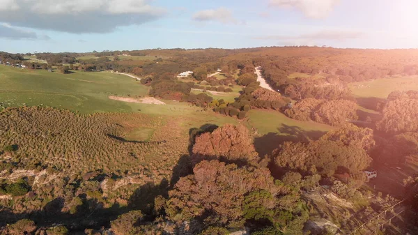 Kangaroo Island Landscape from drone on a beautiful day, Australia.