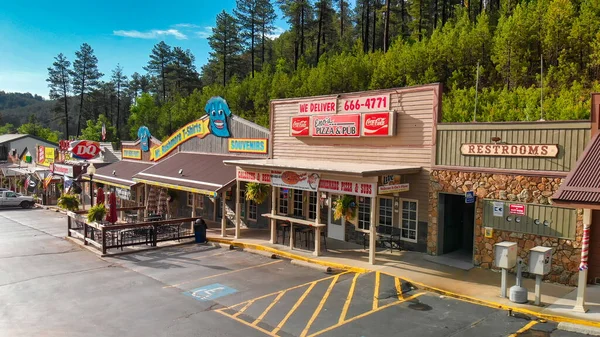 Keystone South Dakota Juli 2019 Hoofdstraat Vol Boetiekjes Cadeauwinkels Lekker — Stockfoto