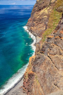 Miradouro do Ponta da Ladeira Madeira Adası, Portekiz.