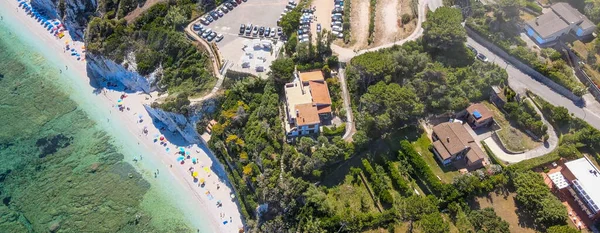 Insel Elba Italien Erstaunliche Luftaufnahme Des Padulella Strandes Der Nähe — Stockfoto