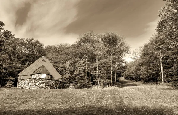 Bergs Kapellet Stowe Vermont Viljesäsong — Stockfoto