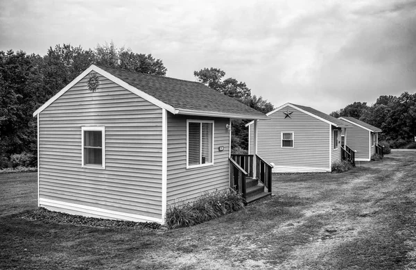 Casas Madera Coloridas Paisaje Follaje Temporada Otoño — Foto de Stock