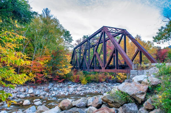 Bridge New England Foliage Season — Stock Photo, Image