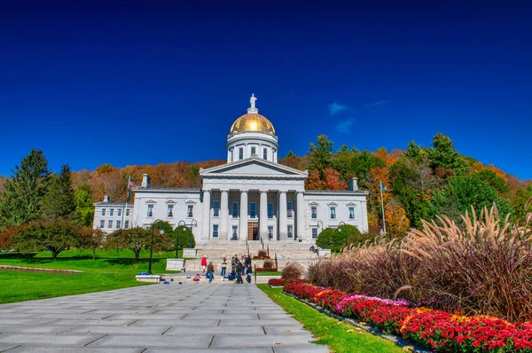 Montpelier Oktober 2015 Vermont State Capitol Exterieur Zicht Montpelier Gebladerte — Stockfoto