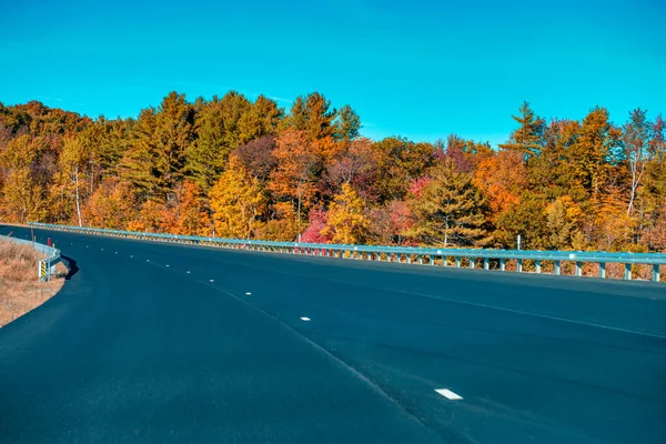 Estrada Nova Inglaterra Época Folhagem Eua — Fotografia de Stock