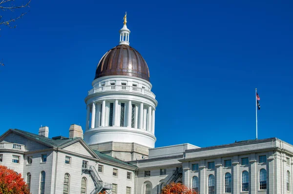 Maine State House Капитальное Здание Maine Историческом Центре Города Августа — стоковое фото