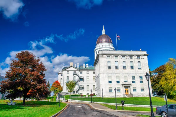 Maine State House Edifício Capitólio Maine Centro Histórico Augusta — Fotografia de Stock