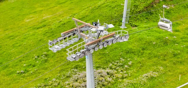 Vista Aérea Mountain Chairlift Temporada Verão — Fotografia de Stock